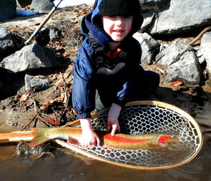 Finley with his 2nd steelhead