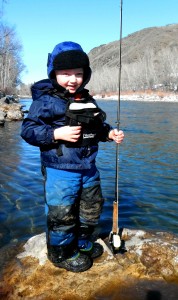 My boy Finley A proud fisherman