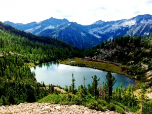 Lake view from above