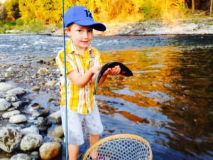 My boy Fin with fish of the evening
