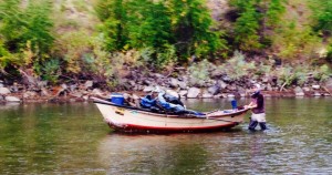 Brandon pushing the Garbage Scow